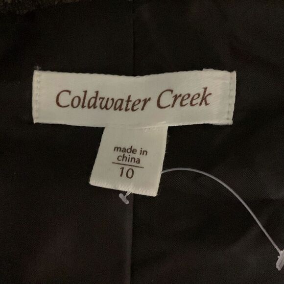 Coldwater Creek Metallic Snap Down Jacket Size 10 - Picture 10 of 12